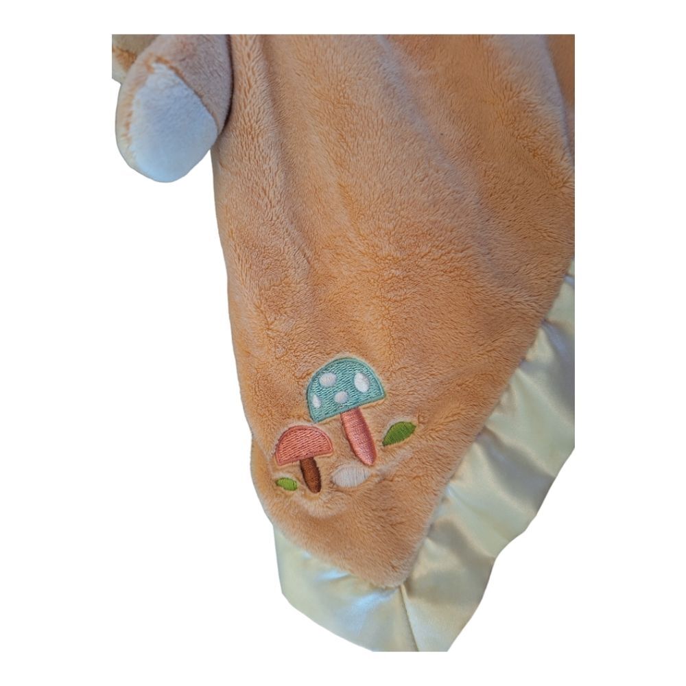 Douglas Baby Fox Lovey Security Blanket Woodland Critters Mushrooms Satin Trim - Picture 5 of 10